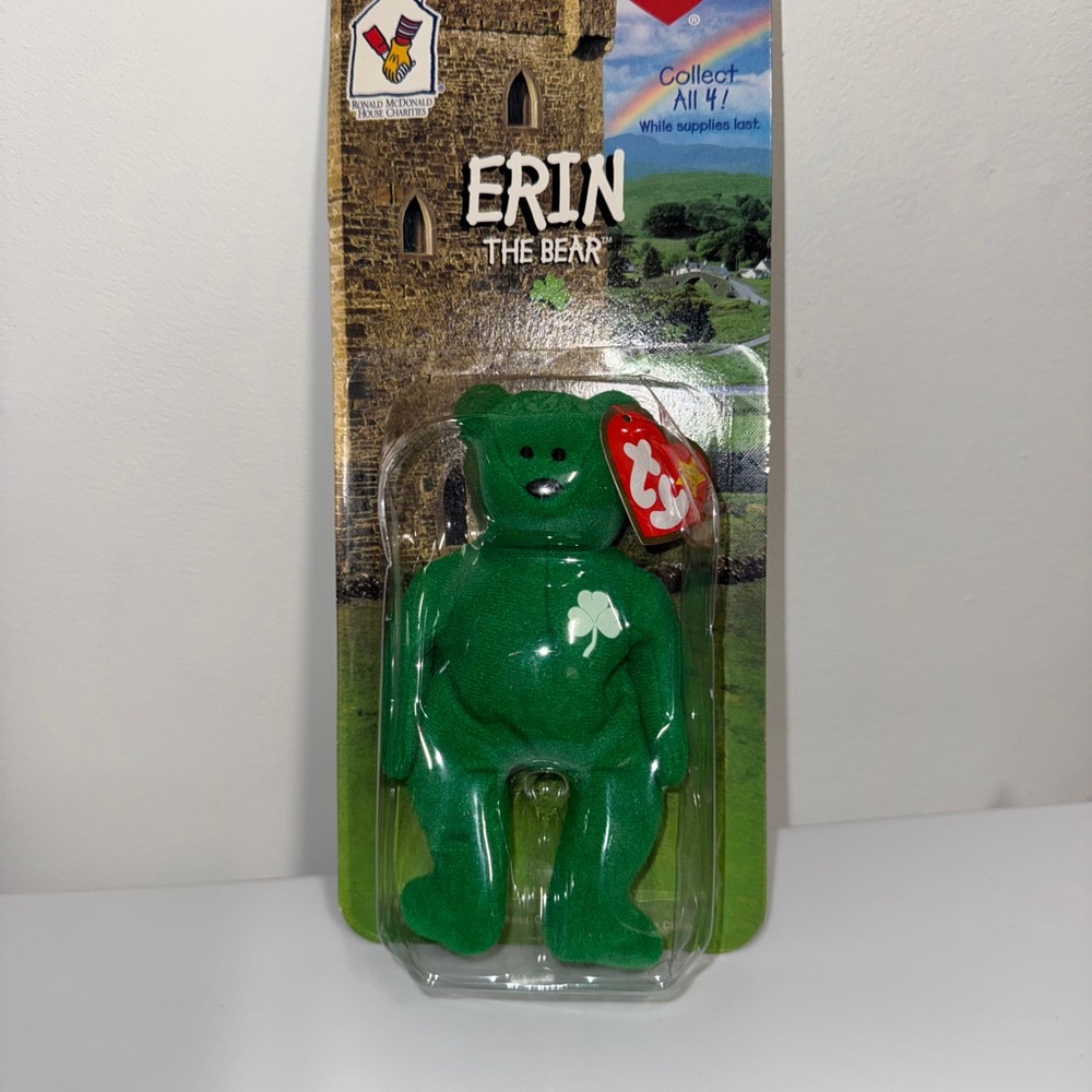 Rare‎ TY Beanie Baby Erin the Bear 1999 Misprint 1993 Oakbrook Error